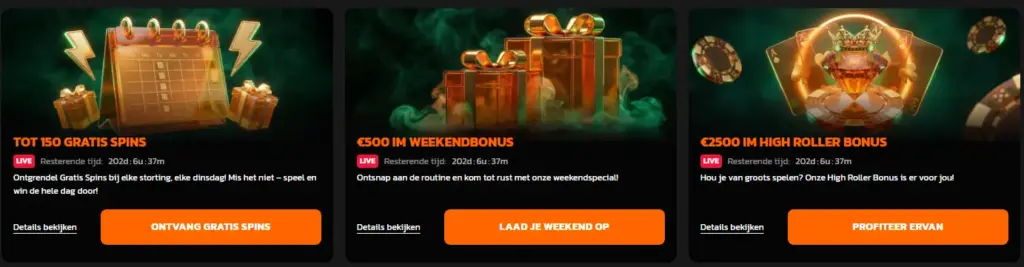 Gratis spins na registratie of storting
