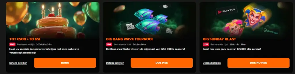 Extra stortingsbonus voor actieve spelers